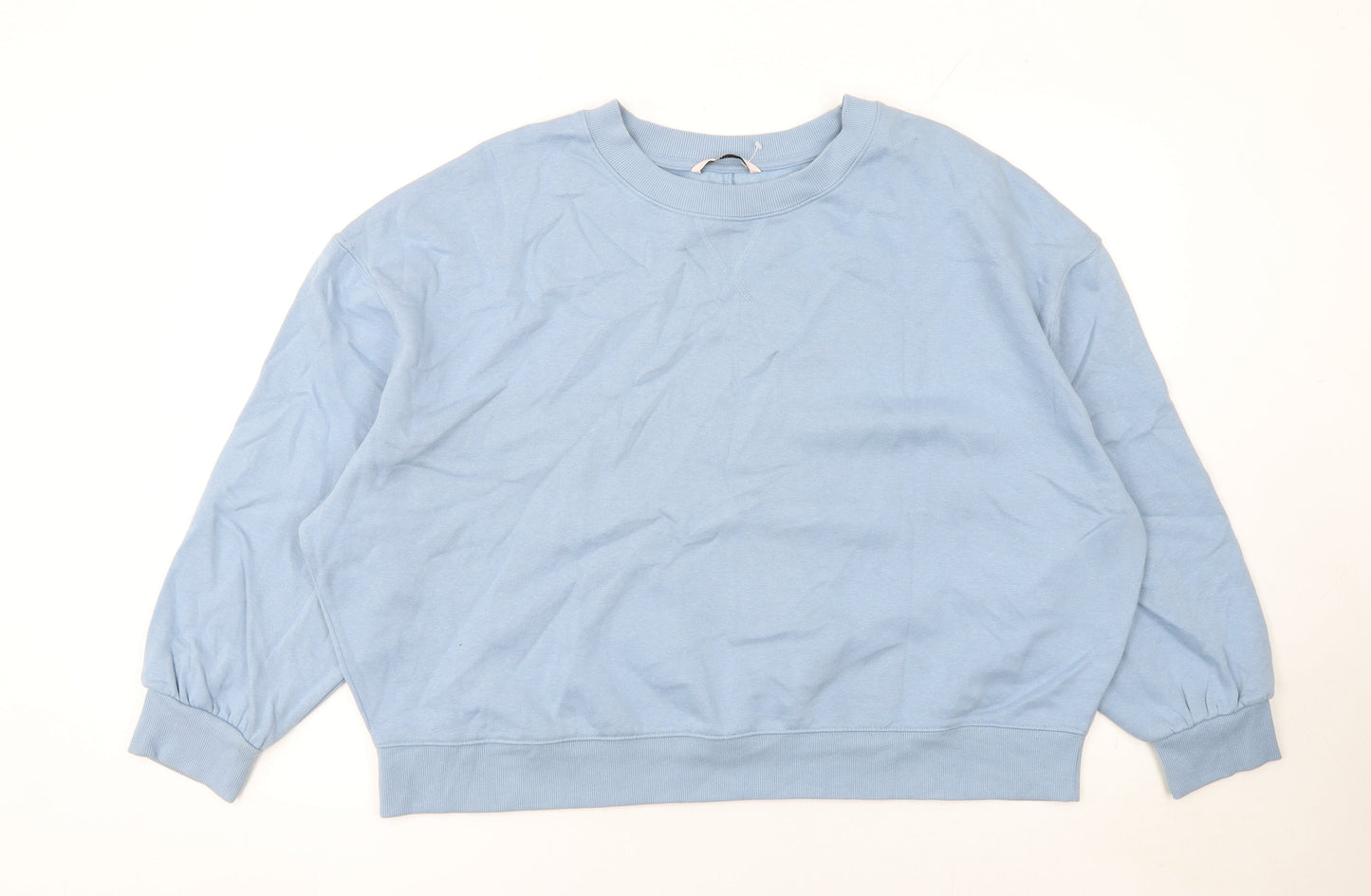 Tu Women’s Blue Pullover Sweatshirt Large Cotton Blend