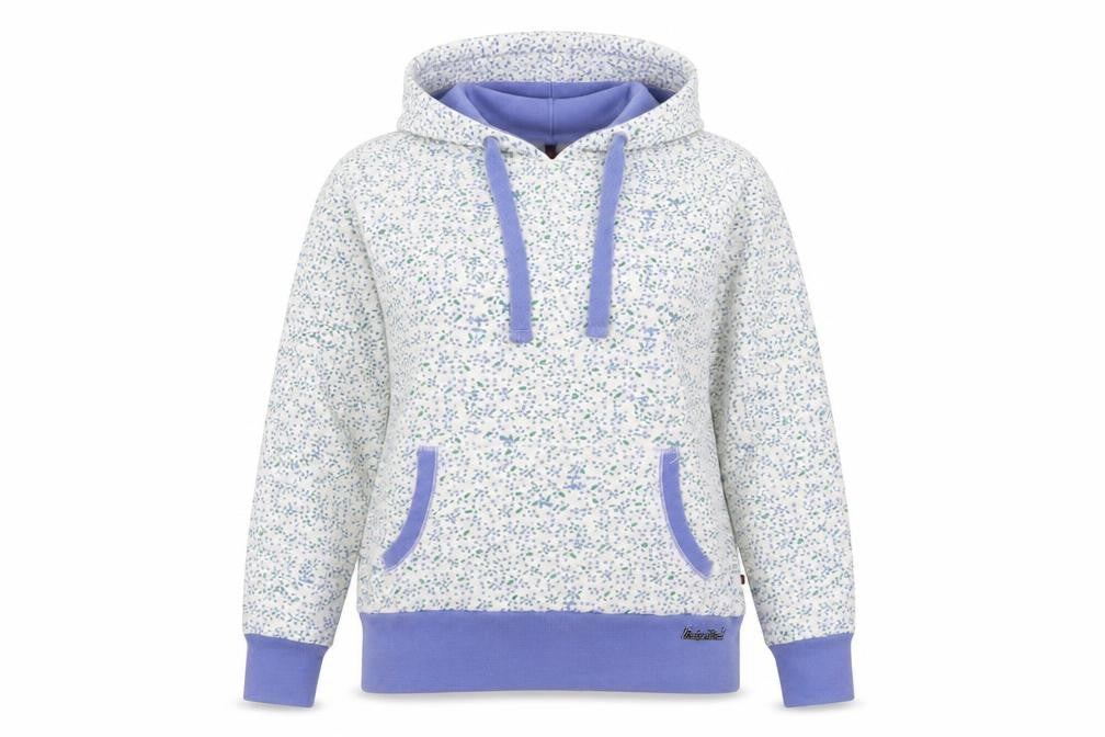 Red or Dead Women's Blue Floral Pullover Hoodie Medium