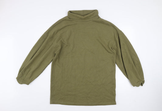 ASOS DESIGN Women’s Green Roll Neck Long Sleeve Pullover Jumper Size 12