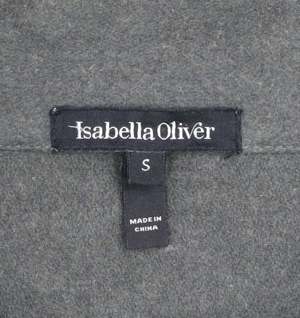 Isabella Oliver Women’s Grey Wool Blend Mid-Length Coat S