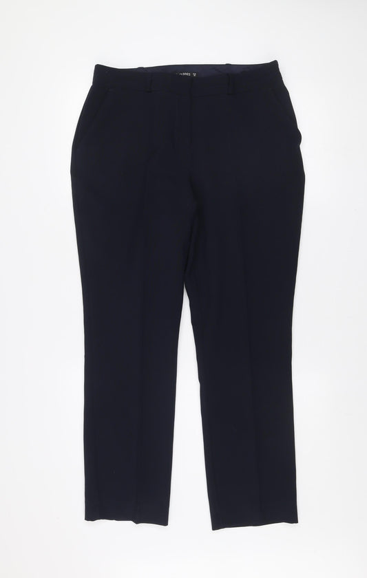 Dunnes Women Blue Size 12 Dress Pants Straight Leg Work Trousers