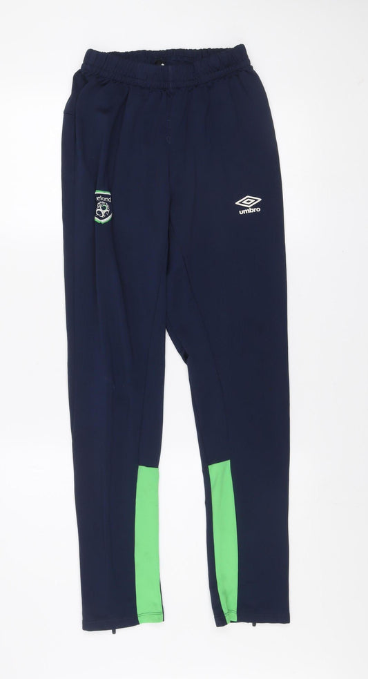 Umbro Men's Blue Track Pants M Tapered Fit Sports Trousers