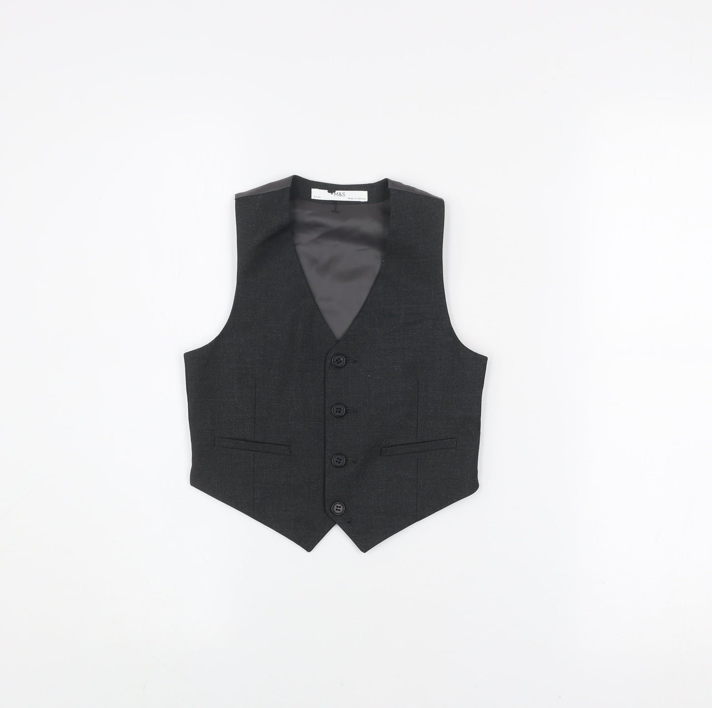 Marks and Spencer Boys Grey 4-5 Years Formal Waistcoat