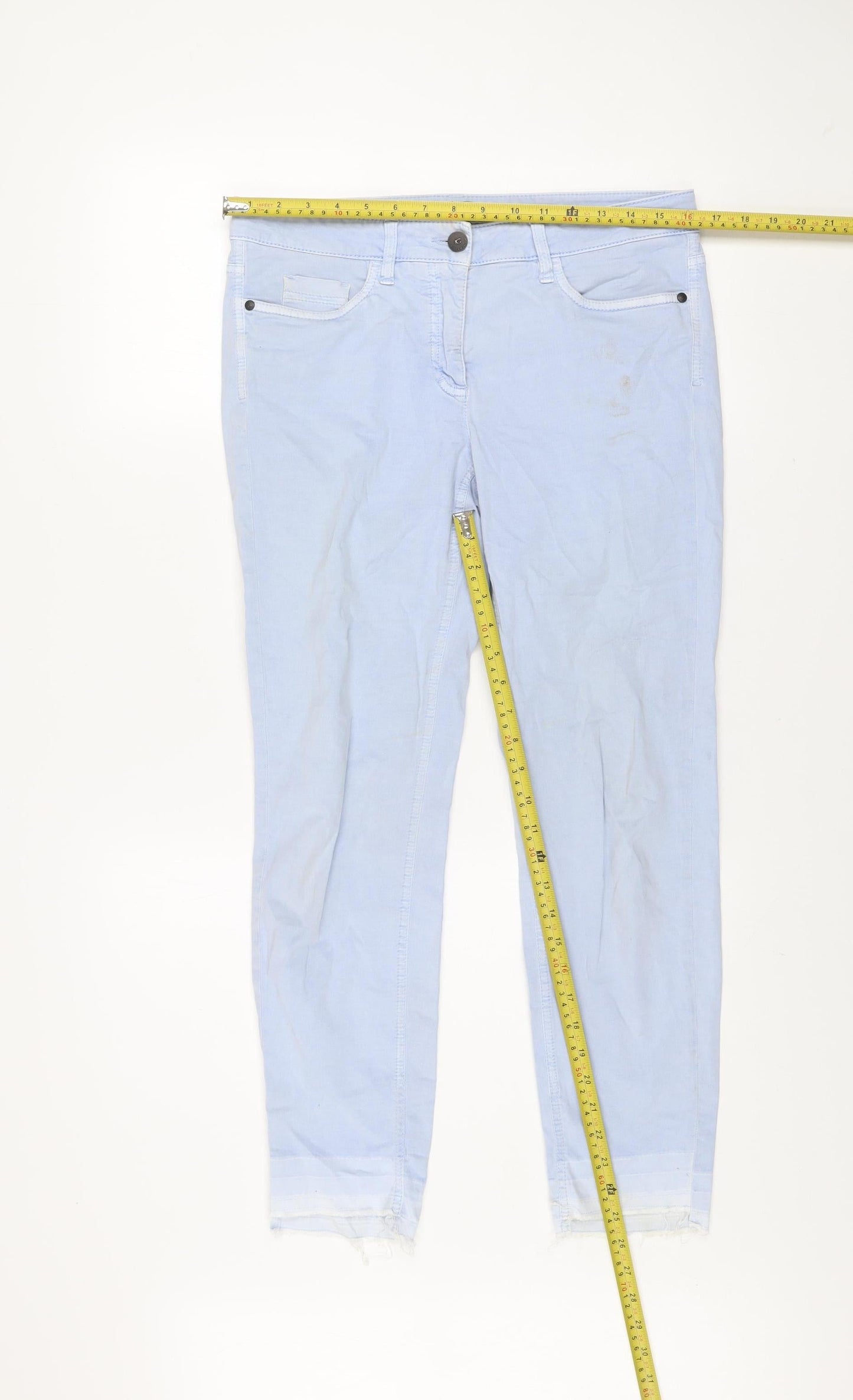 Luisa Cerano Womens Blue Size 12 Skinny Jeans Stretch Cotton