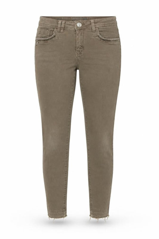 Mos Mosh Women's Beige Skinny Jeans Size 24 Slim Fit Mid Rise
