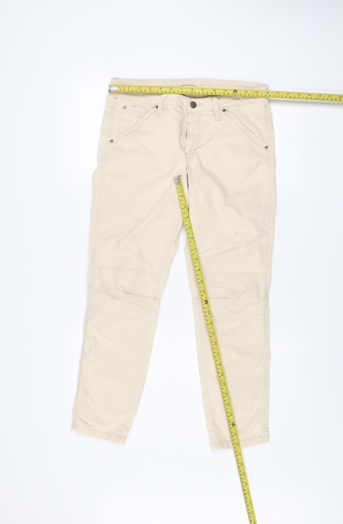 Part Two Women’s Beige Cotton Blend Cargo Trousers Size 12 Regular