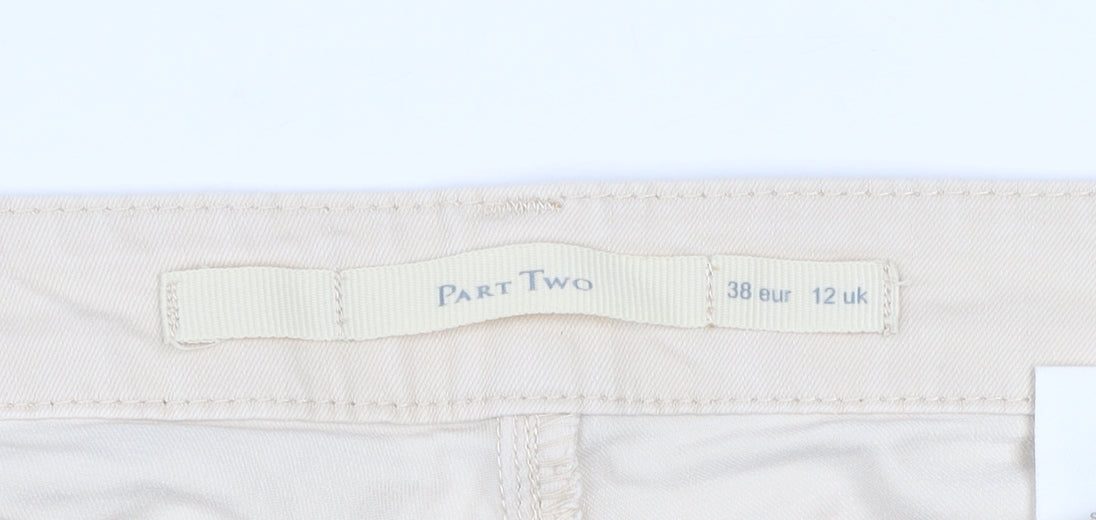 Part Two Women’s Beige Cotton Blend Cargo Trousers Size 12 Regular