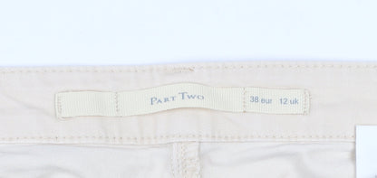 Part Two Women’s Beige Cotton Blend Cargo Trousers Size 12 Regular