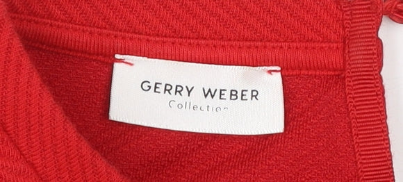 Gerry Weber Women’s Red Bow Sleeve 3/4 Blouse Size 8