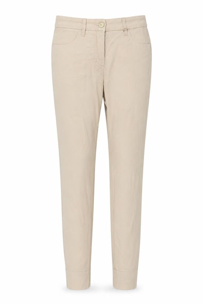 Luisa Cerano Women's Beige Chino Trousers Size 10 Slim Fit