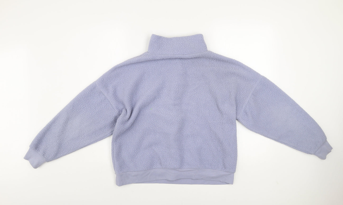Dunnes Stores Women Blue Small 1/2 Zip Fleece Sweatshirt