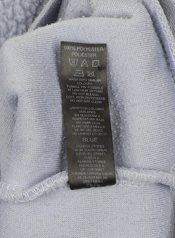 Dunnes Stores Women Blue Small 1/2 Zip Fleece Sweatshirt
