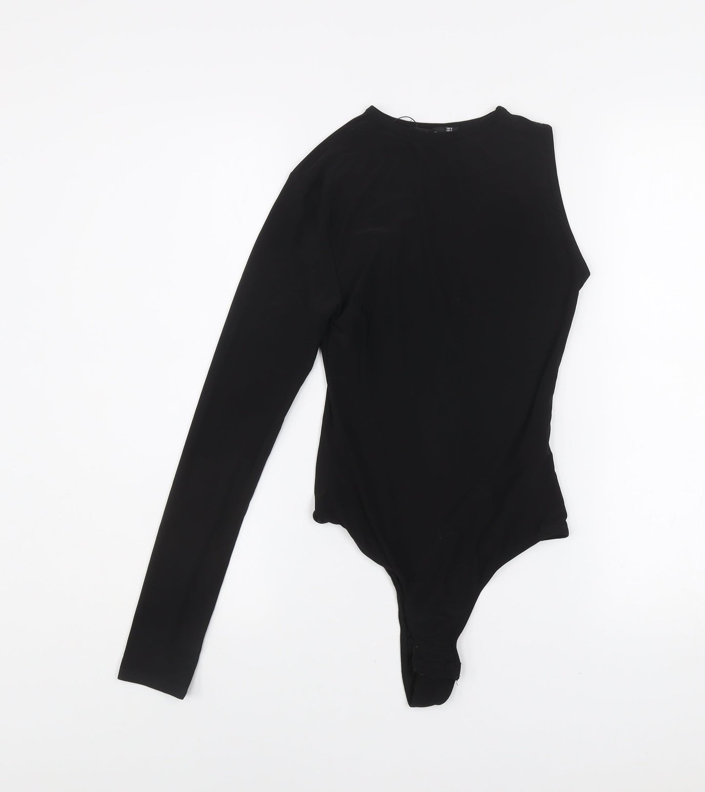 Boohoo Womens Black Long Sleeve Slim Fit Crew Neck Bodysuit UK 8