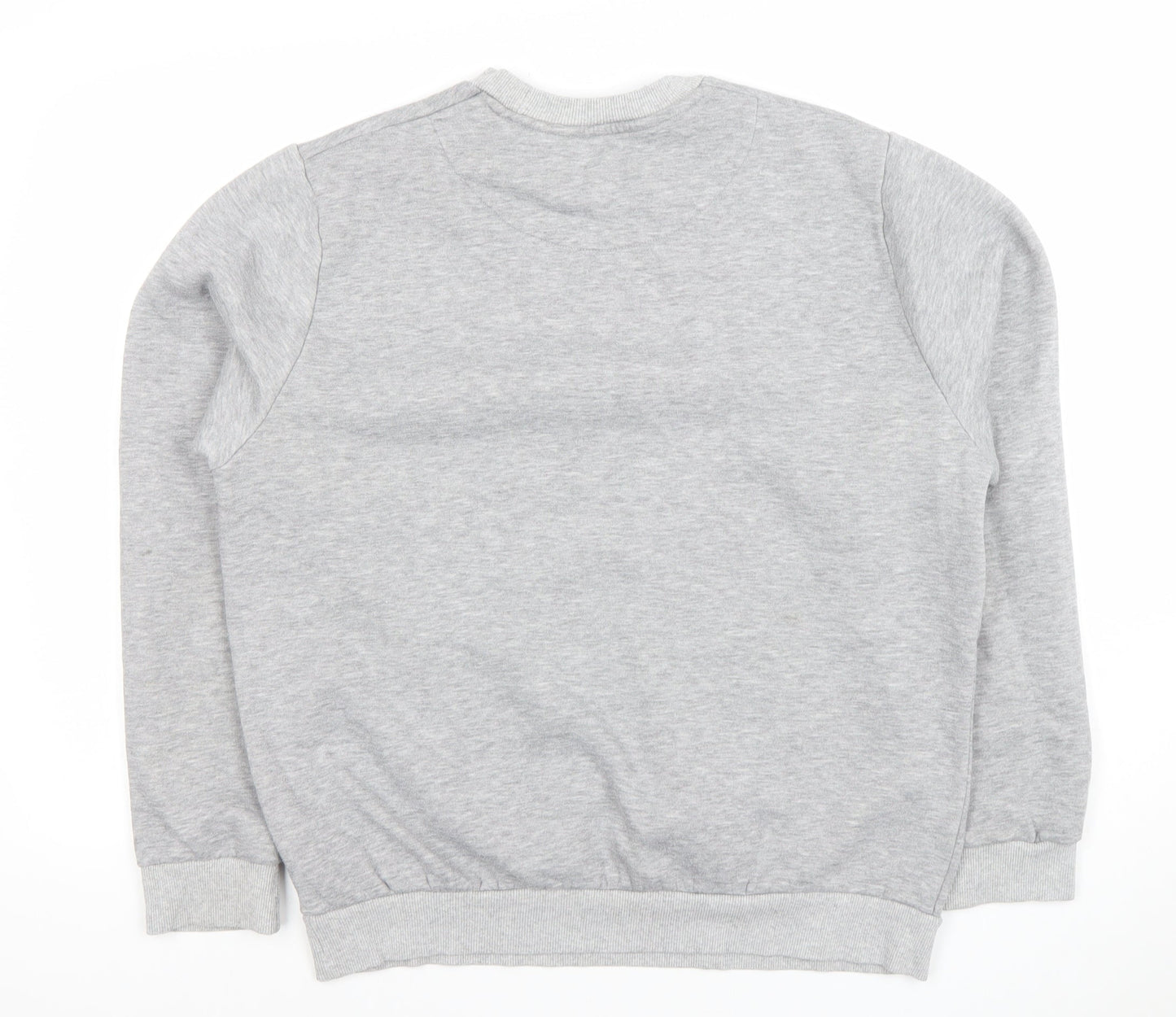 BoohooMAN Mens Grey Beverly Hills Logo Sweatshirt Size M