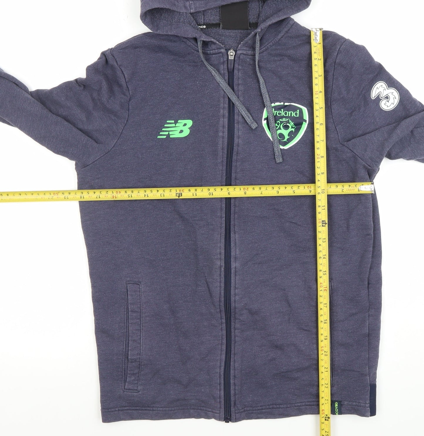 New Balance Men's Blue Full Zip Ireland Football Hoodie Size S