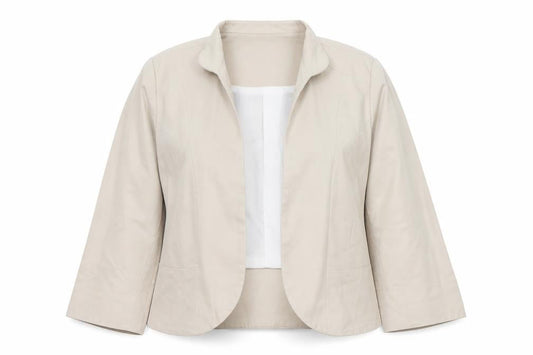Red Herring Women Beige Size 12 Twill Single-Breasted Blazer Jacket