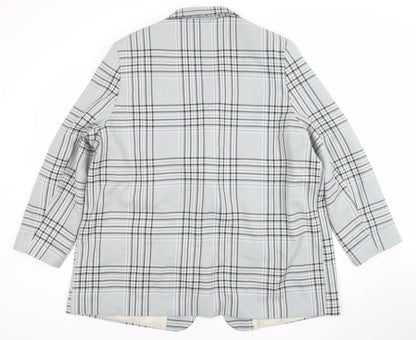 Primark Women Beige Check Single-Breasted Blazer Size 20