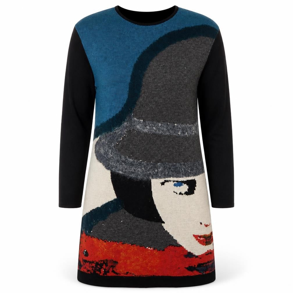 S'Oliver Women's Multicoloured Art Knit Tunic Jumper L