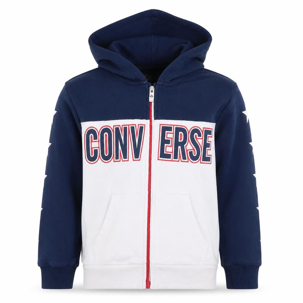 Converse Boys Blue & White Full Zip Hoodie 5-7 Years Graphic Print Stars