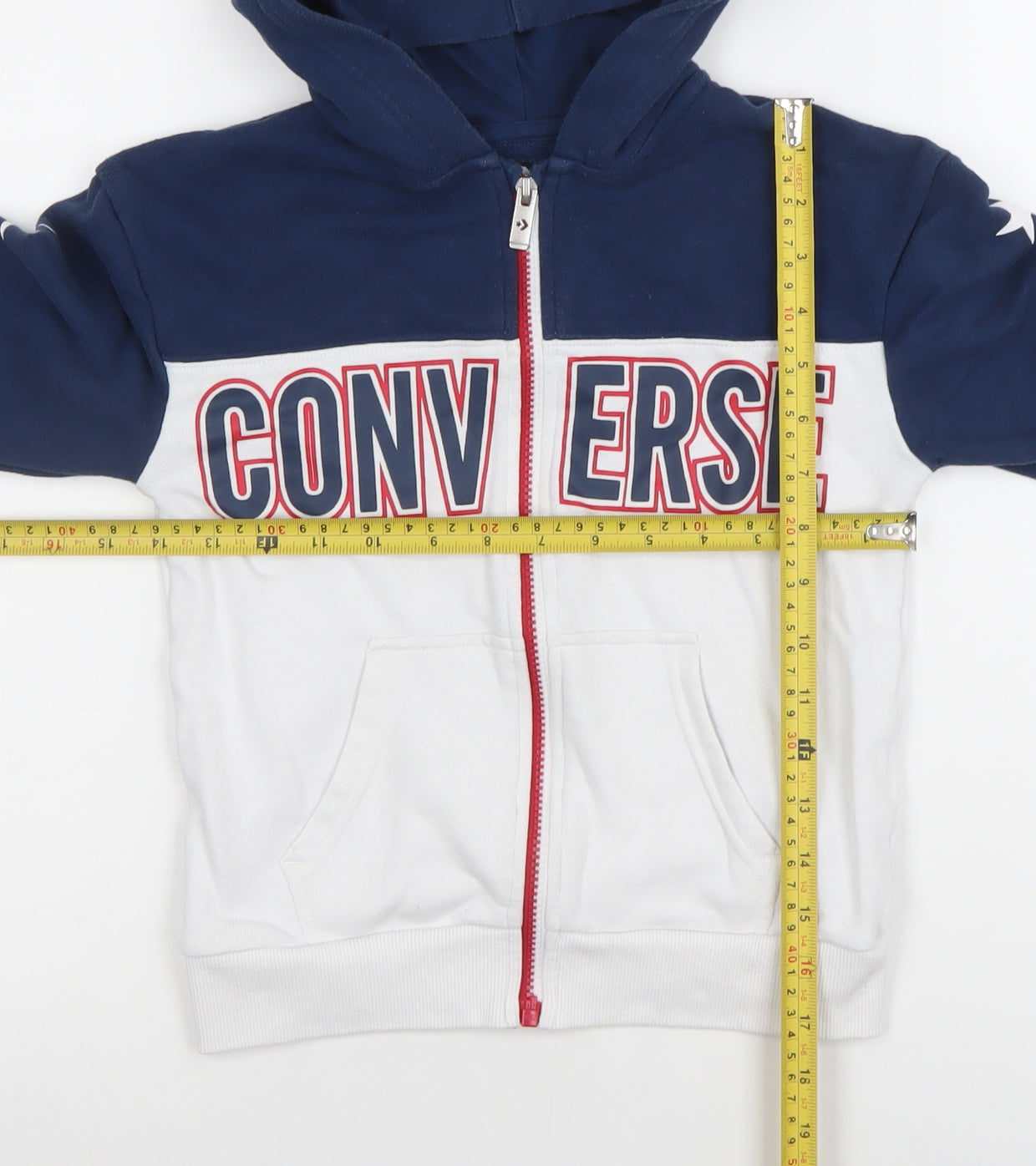 Converse Boys Blue & White Full Zip Hoodie 5-7 Years Graphic Print Stars