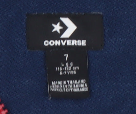 Converse Boys Blue & White Full Zip Hoodie 5-7 Years Graphic Print Stars