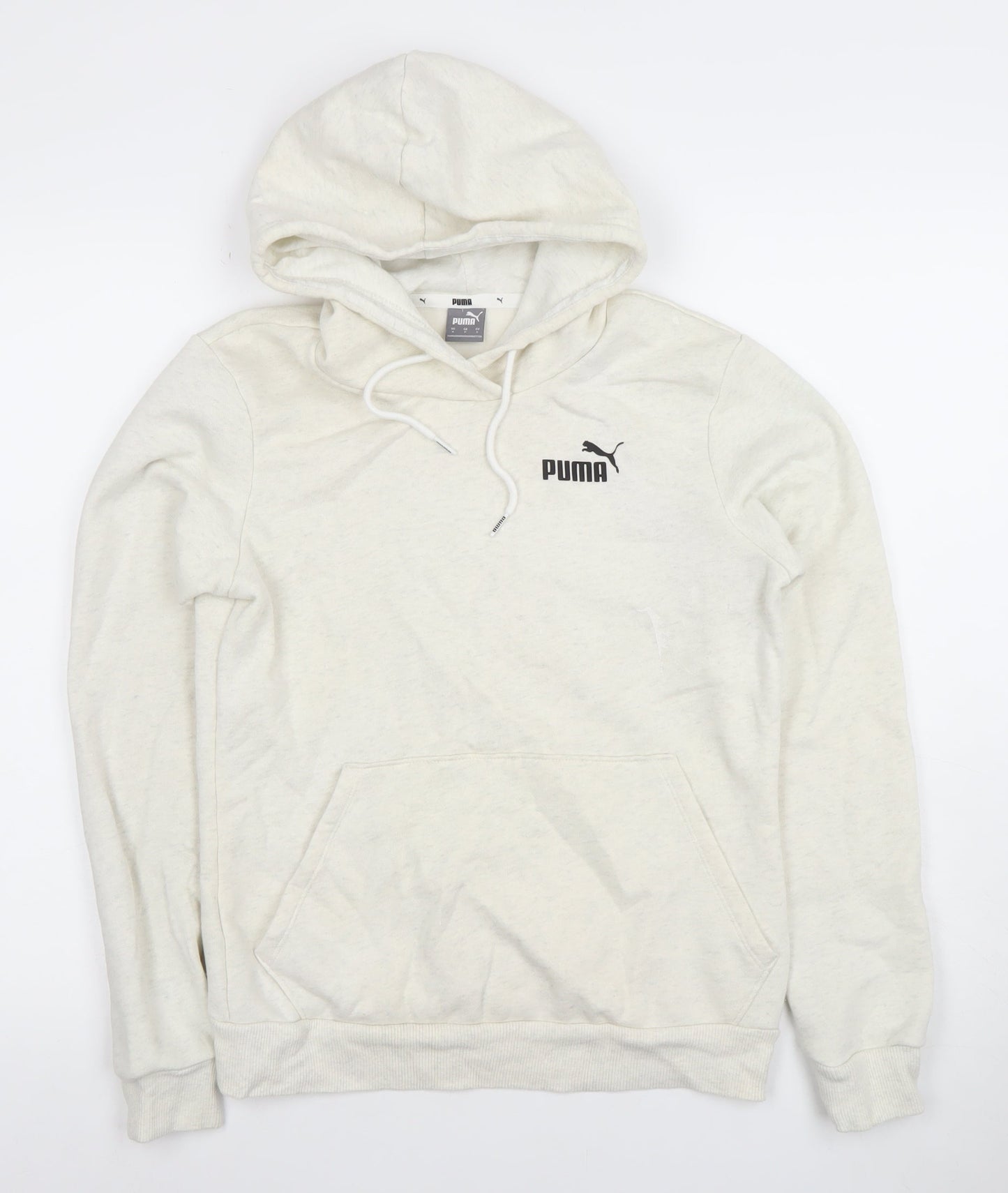 Puma Men's Ivory Pullover Hoodie Small Regular Fit Fleece