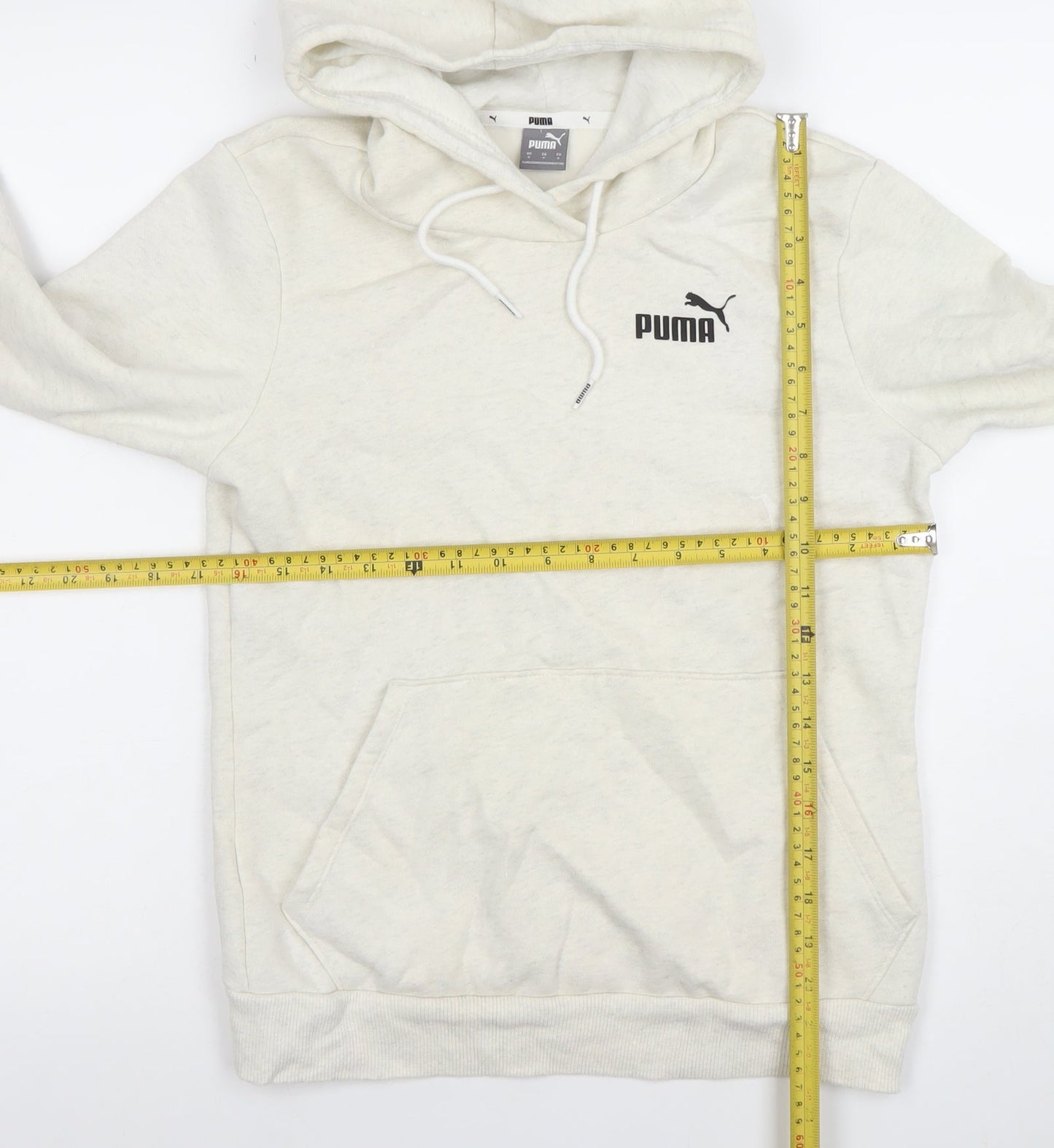 Puma Men's Ivory Pullover Hoodie Small Regular Fit Fleece