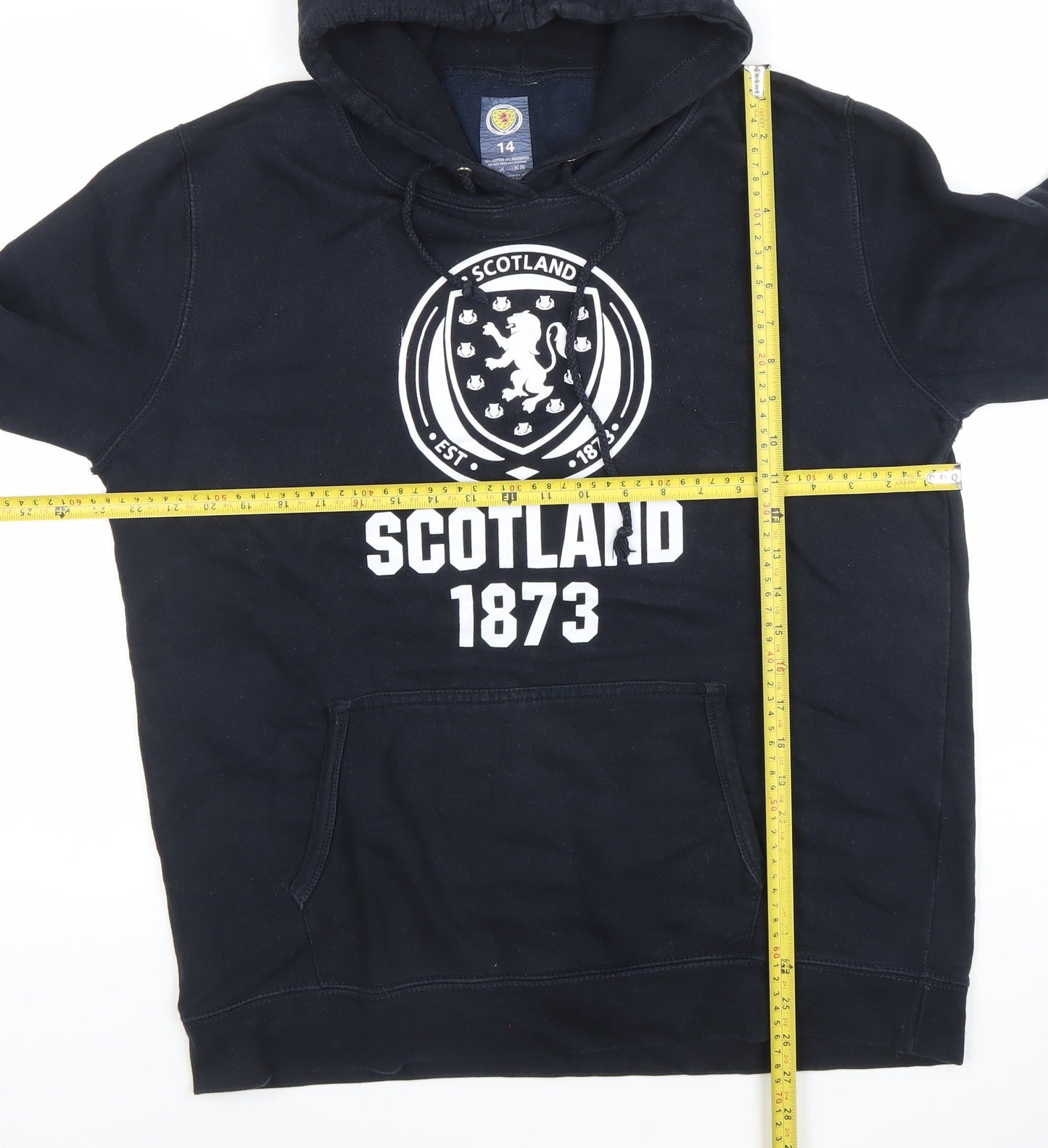 Scotland Football Navy Hoodie Womens Size 14 Pullover Cotton Blend