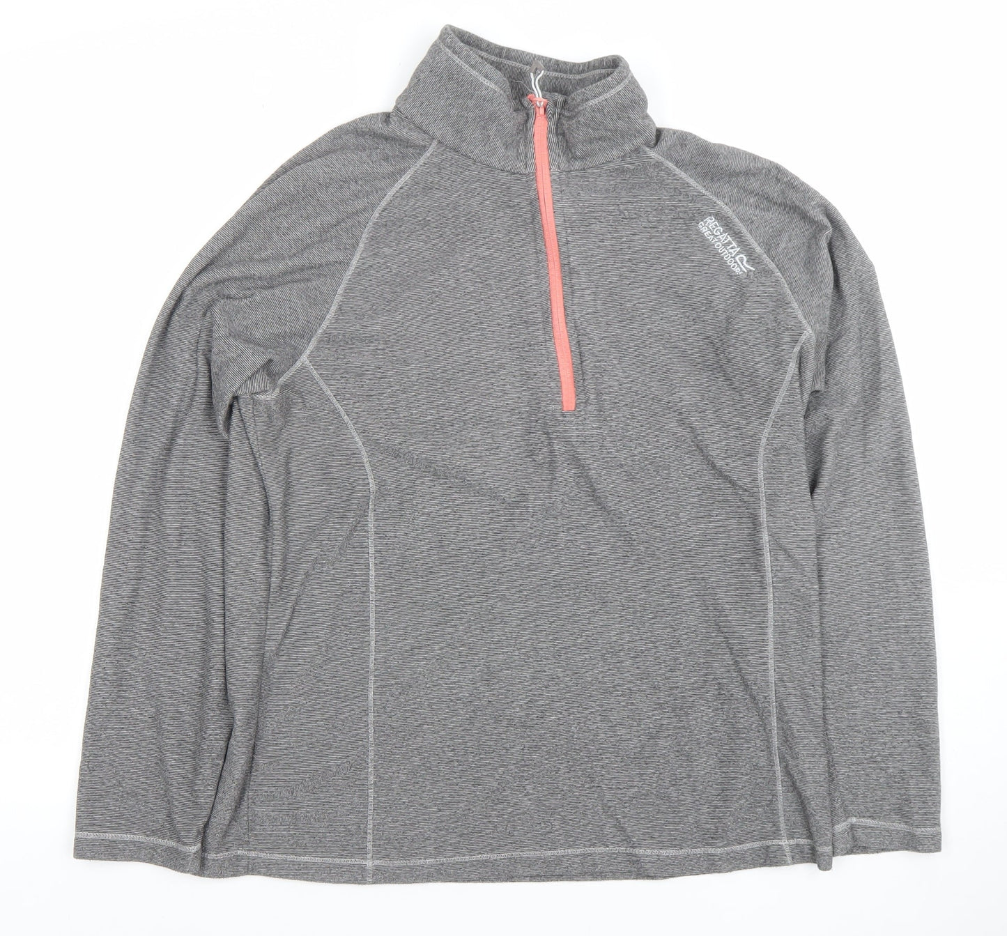Regatta Great Outdoors Women's Grey 1/4 Zip Pullover Sweatshirt UK 14
