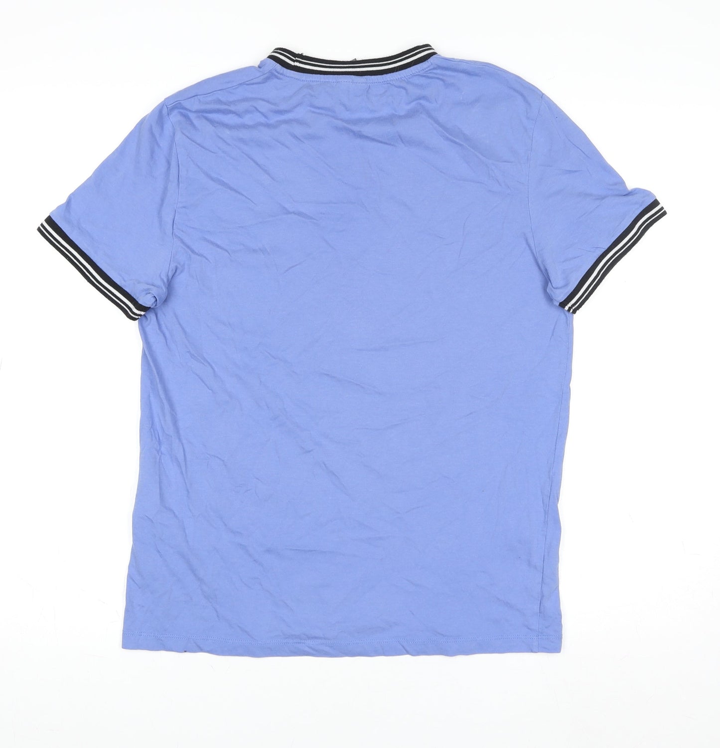 ASOS Men’s Blue Cotton Crew Neck Short Sleeve T-Shirt Size S