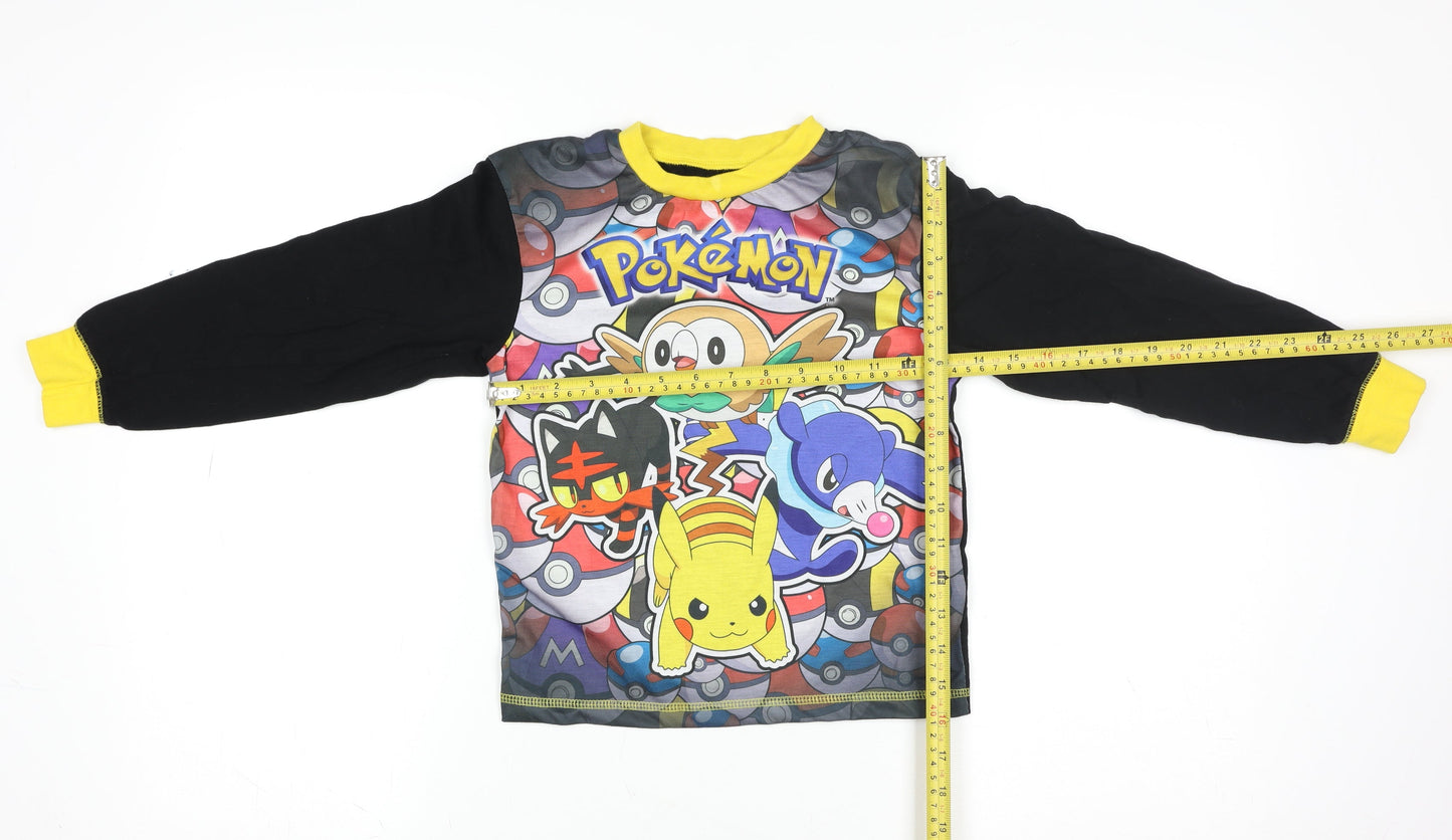 Character.com Boys Multicoloured Pokémon Long Sleeve T-Shirt 7-8 Years