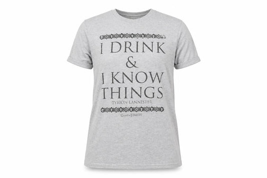 Game Womens of Thrones Tyrion Lannister Grey L T-Shirt Funny Quote
