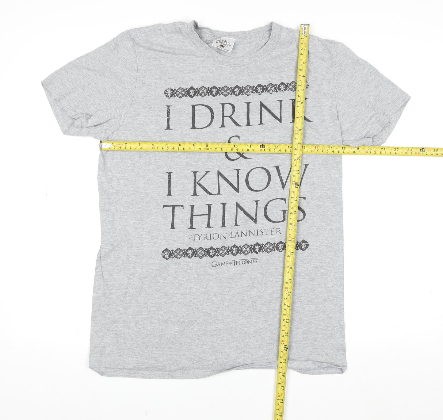 Game of Thrones Tyrion Lannister Grey Unisex L T-Shirt Funny Quote