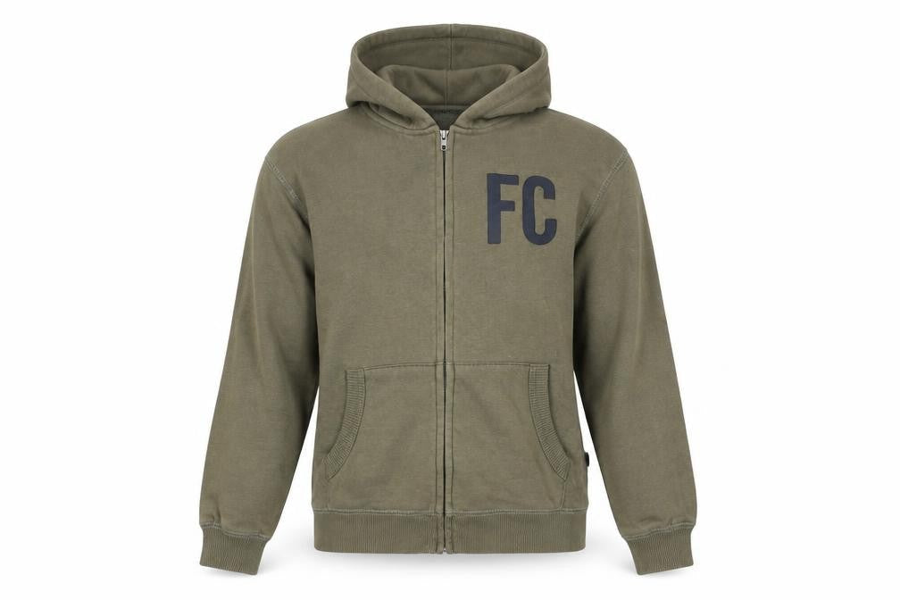 French Connection Teens Green Zip Hooded Basic Jacket 9-10Y