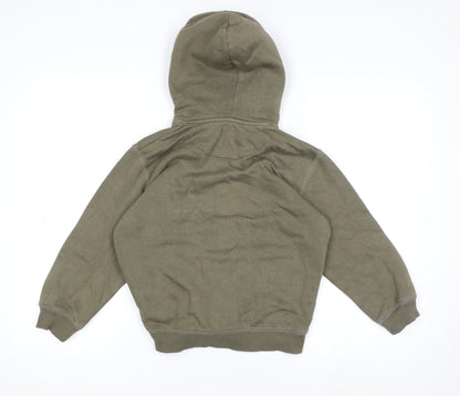 French Connection Teens Green Zip Hooded Basic Jacket 9-10Y