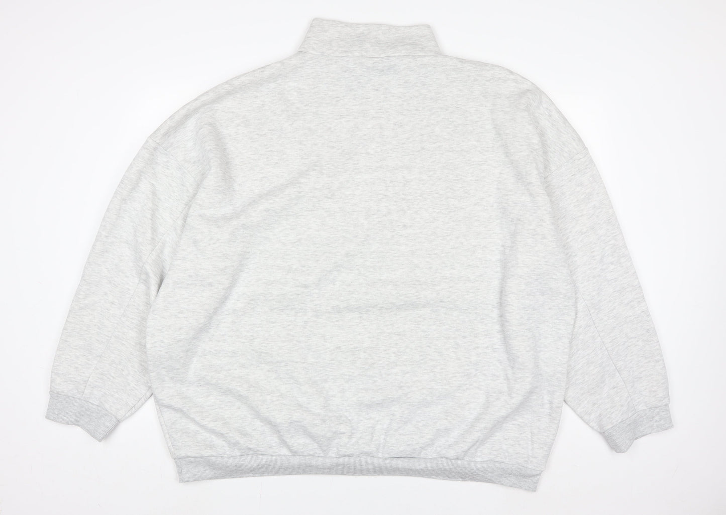 Boohoo Women’s Grey 1/4 Zip Pullover Sweatshirt Size 22