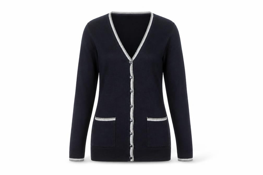 Zara Womens Black V-Neck Slim Fit Long Sleeve Cardigan Size S