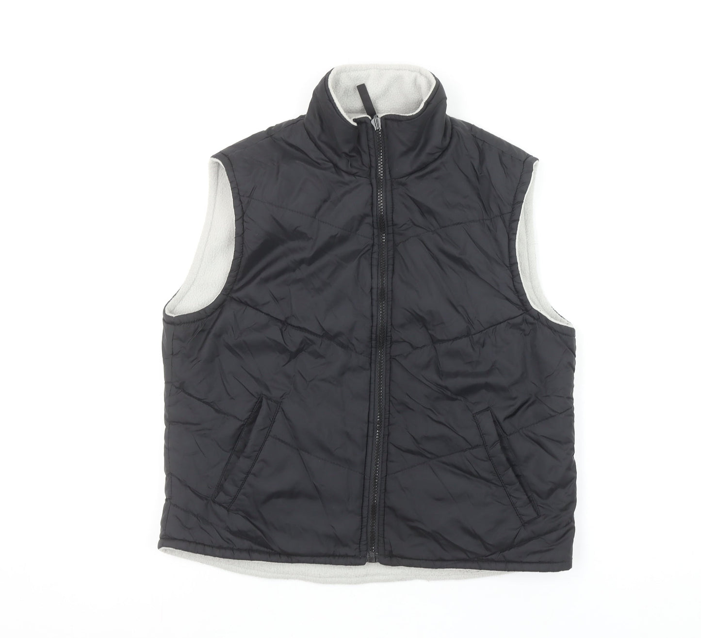 NL Active Women's Black Puffer Waistcoat M Quilted Sleeveless Zip Up