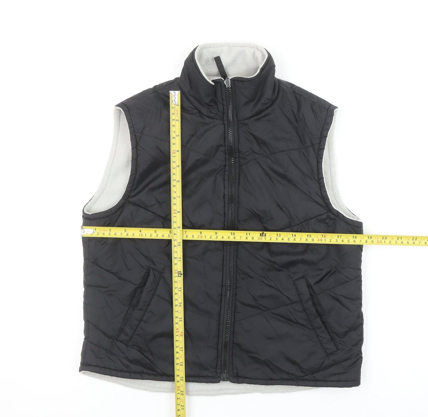 NL Active Women's Black Puffer Waistcoat M Quilted Sleeveless Zip Up