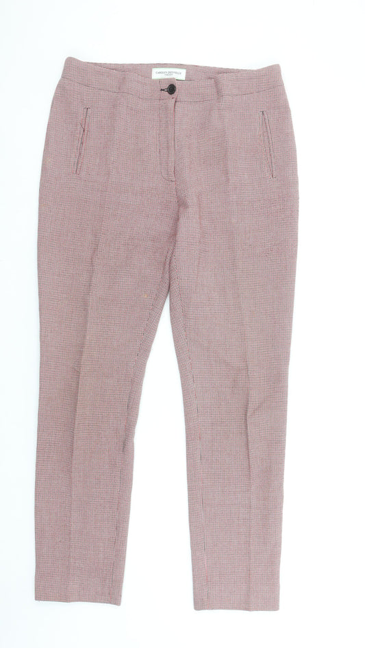 Carolyn Donnelly The Edit Womens Multicoloured Check Cropped Slim Trousers UK 12