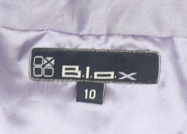 BLOX Womens Blue Lightweight Windbreaker Jacket Size 10