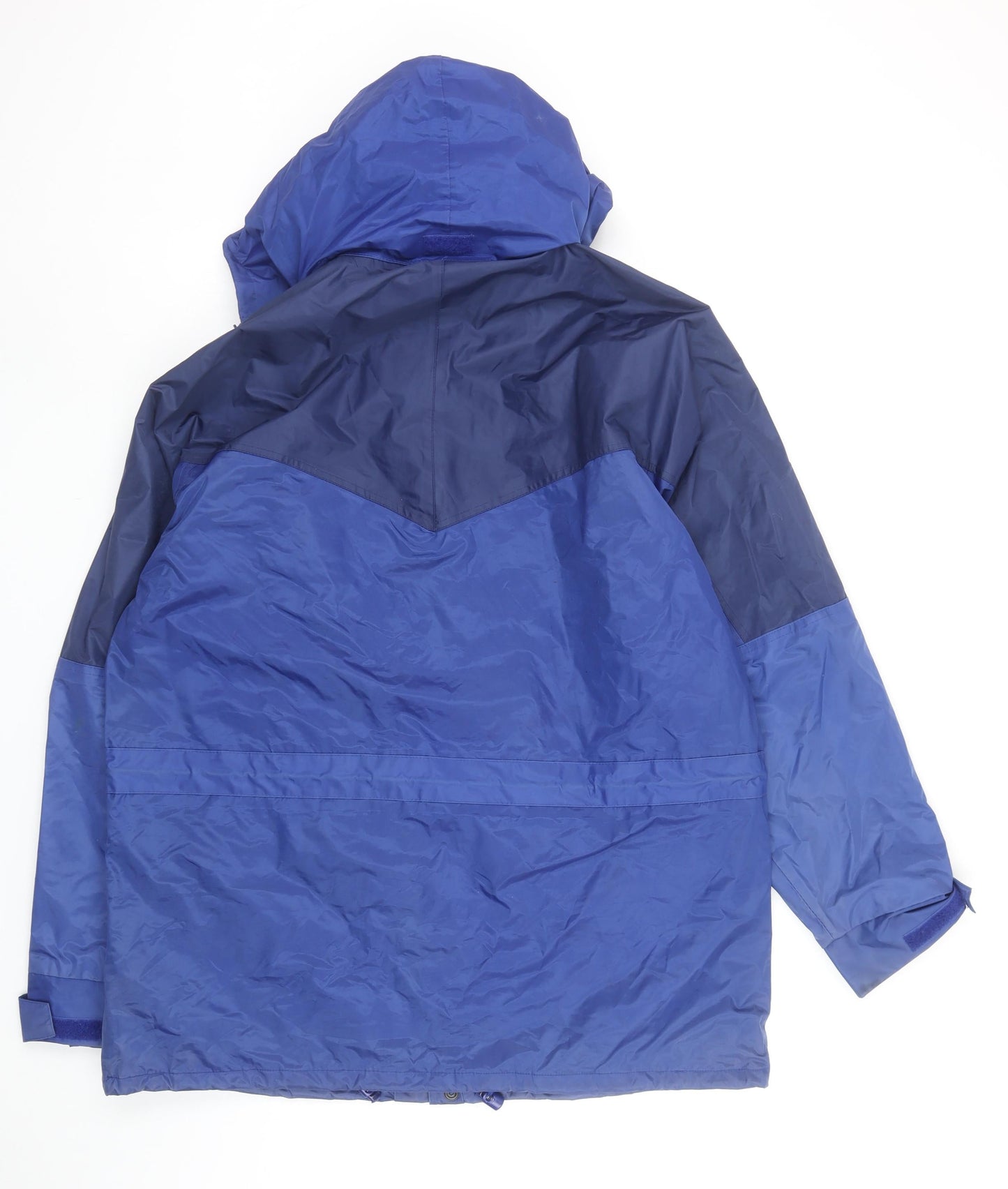 Outdoor Wear by R.M Men's Blue Waterproof Hooded Rain Jacket M