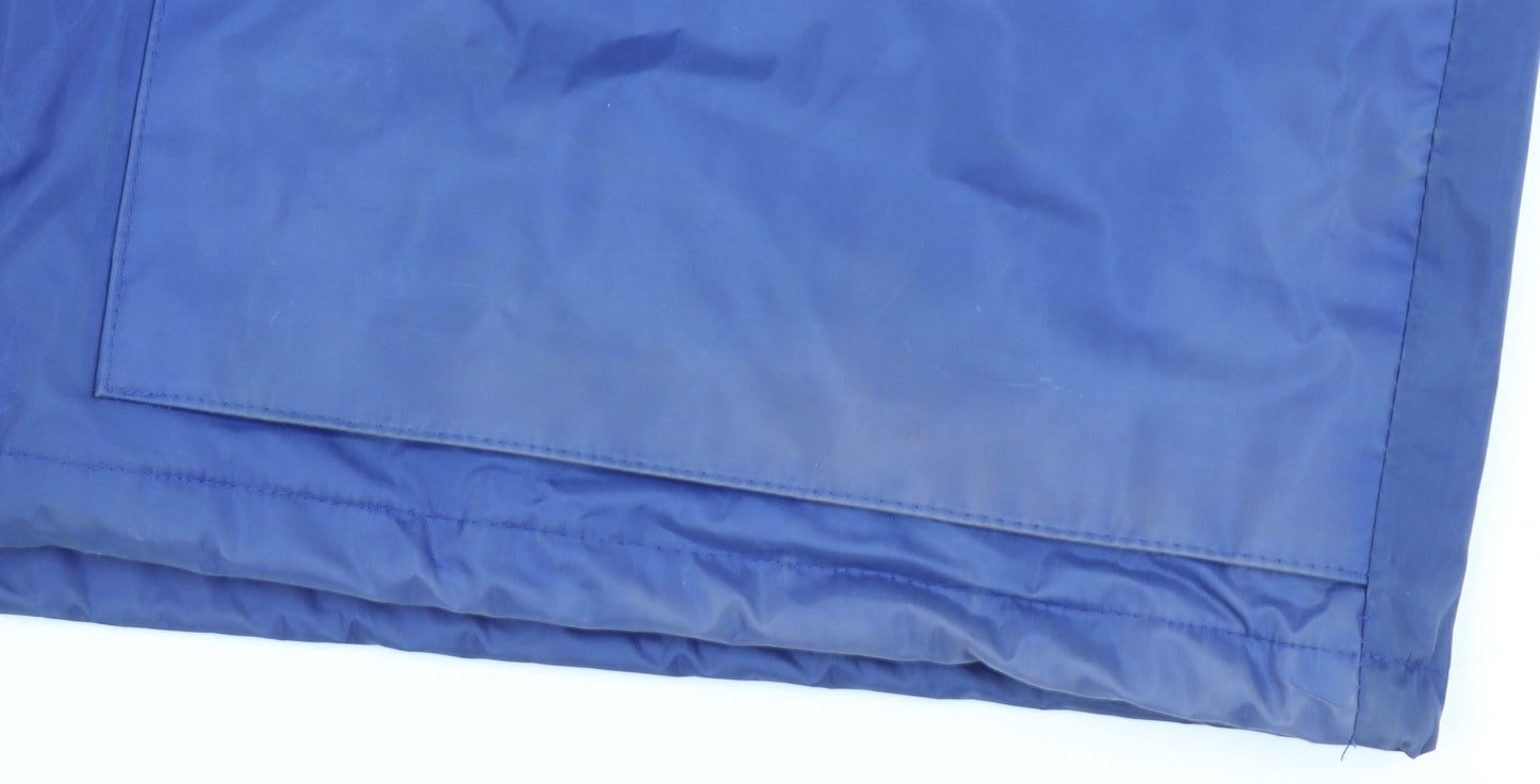 Outdoor Wear by R.M Men's Blue Waterproof Hooded Rain Jacket M