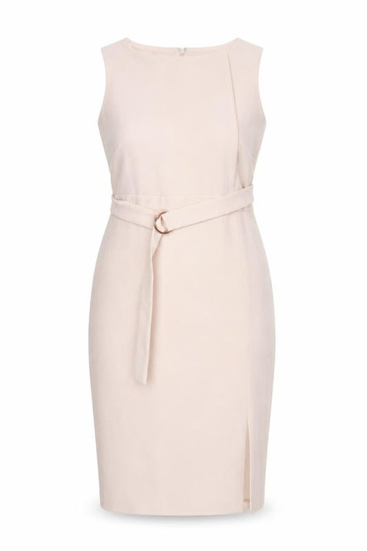 Adrianna Papell Women Beige Size 10 Sleeveless Sheath Dress
