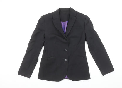 Brook Taverner Women’s Black Wool Blend Tailored Blazer Size 8R