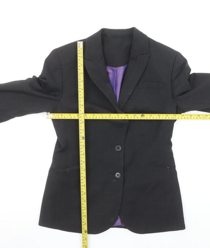 Brook Taverner Women’s Black Wool Blend Tailored Blazer Size 8R