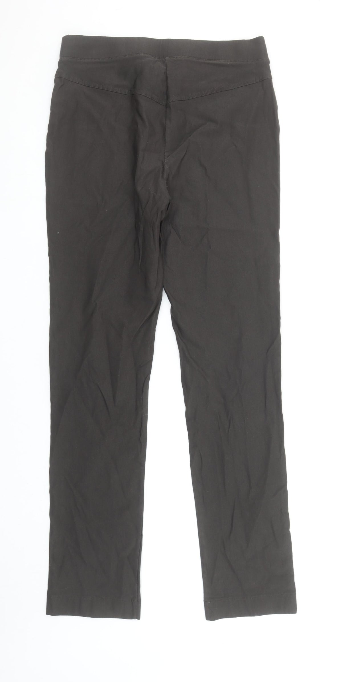 Punt Roma Womens Brown Stretch Trousers Size M Straight Fit
