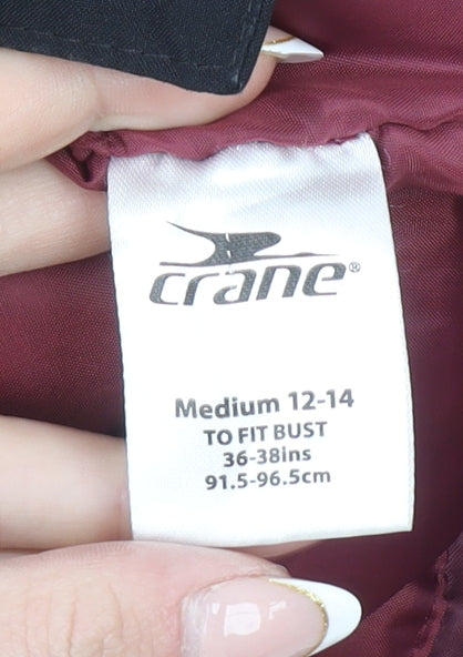 Crane Womens Black Fur Trim Hooded Parka Jacket Size 12