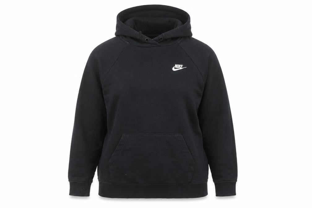 Nike Women’s Black Pullover Hoodie L Cotton Blend Logo Classic