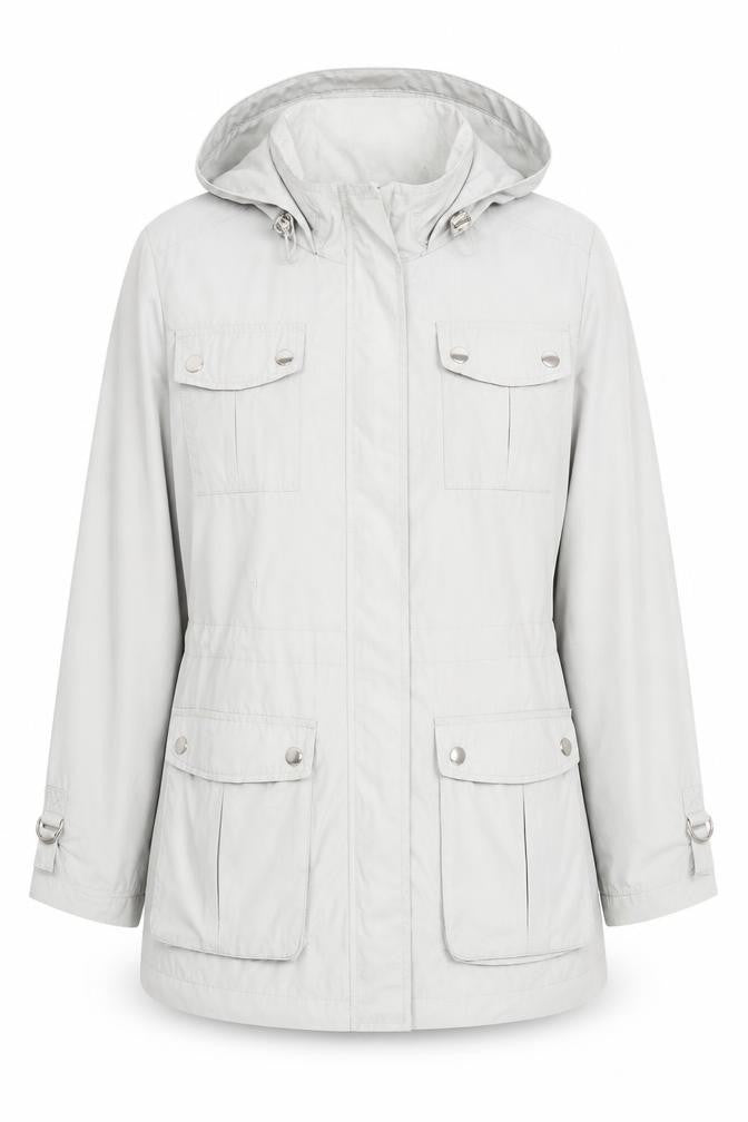Marks & Spencer Women's Grey Hooded Parka Jacket Size 8